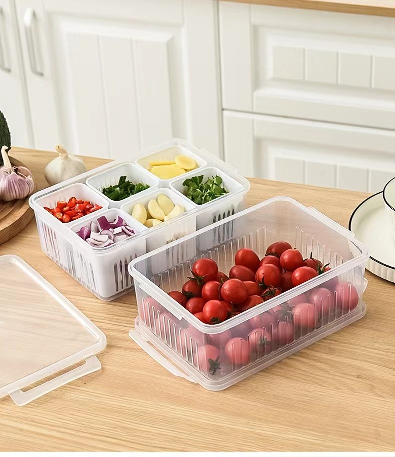 Simple and convenient chopped green onion fresh-keeping box with lid compartment chopped green onion Refrigerator box