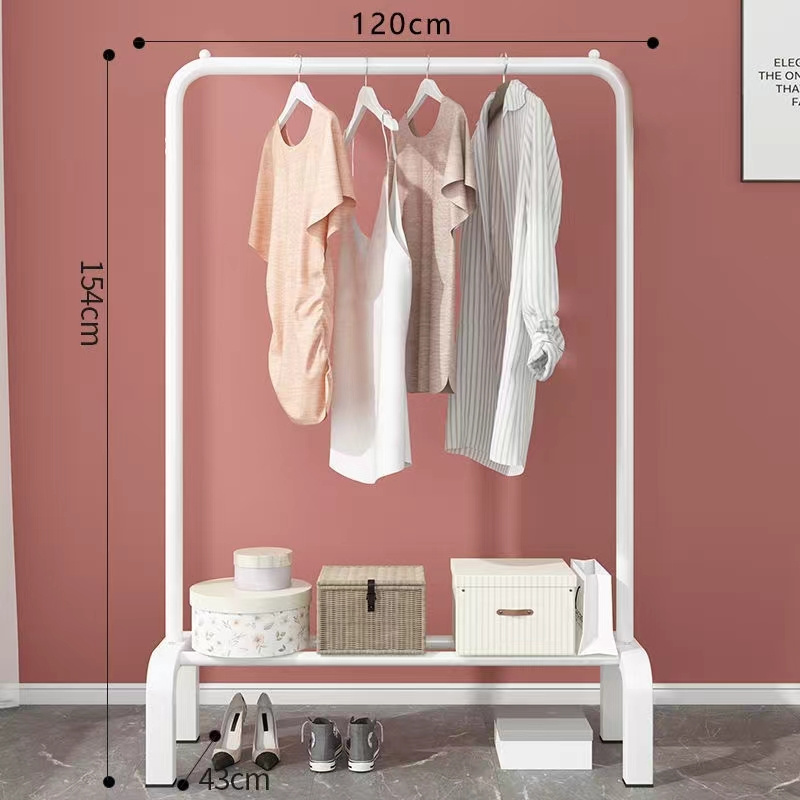 Household clothes rack floor-to-floor bedroom small cool clothes rack simple dormitory indoor folding storage clothes drying rod