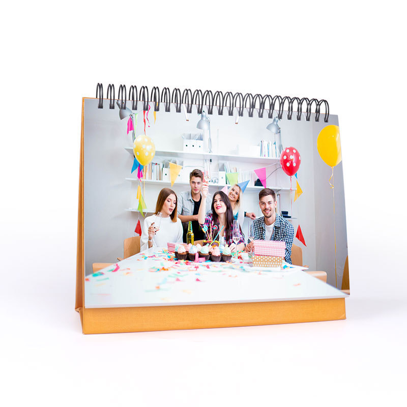 Paper Table Calendar Blank Undate Spiral Binding Custom Desk Sublimation Calendar