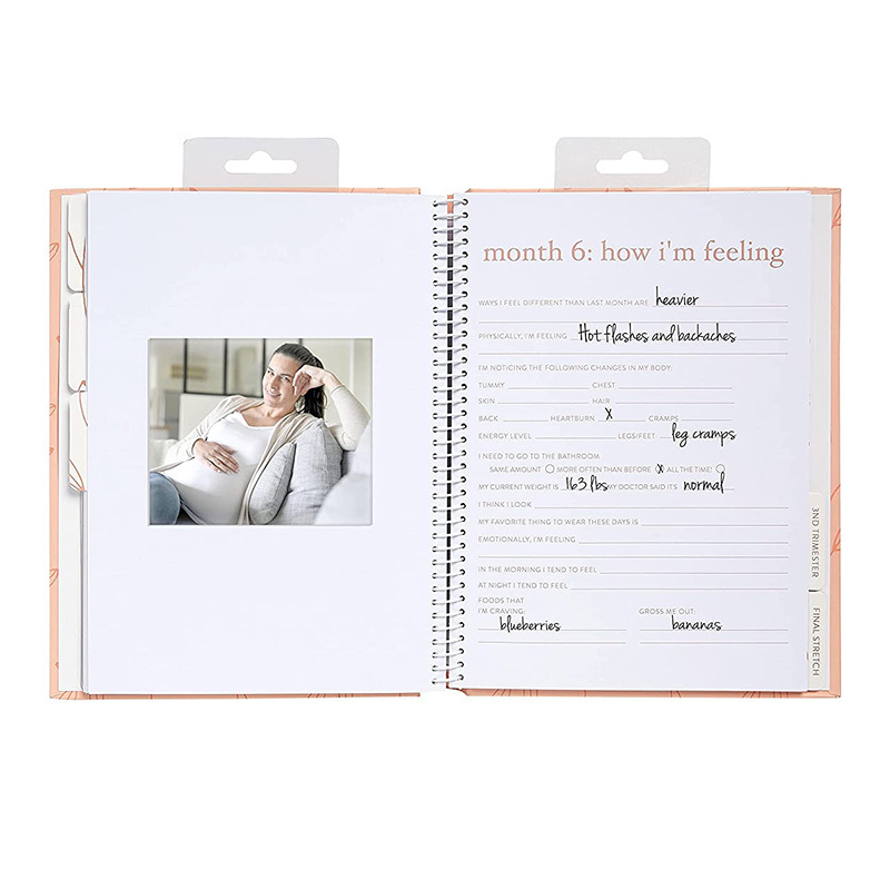 Spiral Binding Notebooks Customizable Journals Private Label Baby Journal Pregnancy Journal