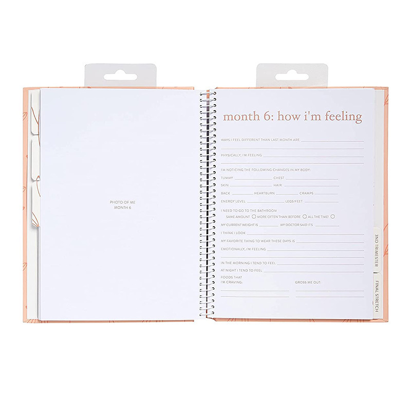 Spiral Binding Notebooks Customizable Journals Private Label Baby Journal Pregnancy Journal