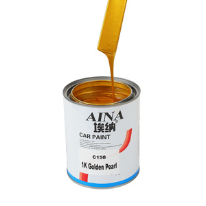 C158 High Quality Manufacturer Car Paint 1k Golden Pearl Metal Refinish Car Paint Whole Sale for Plastic Application Spray Paint