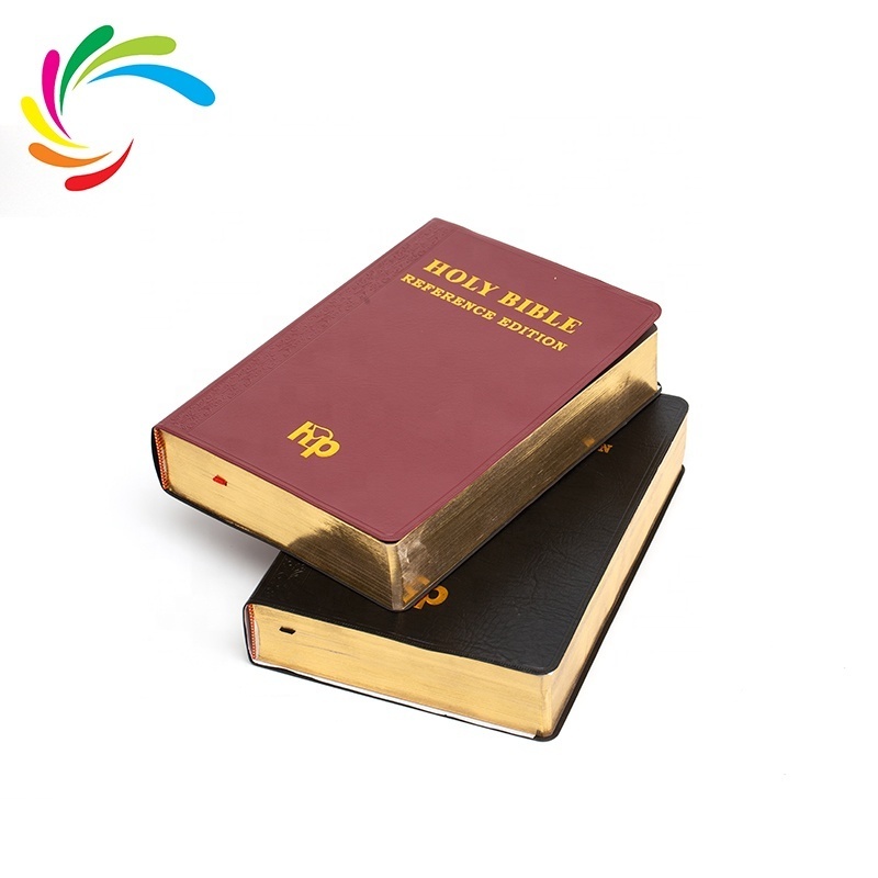 Guangzhou Factory Free Custom Leather Soft Cover Bible Printing Paper Book Printing