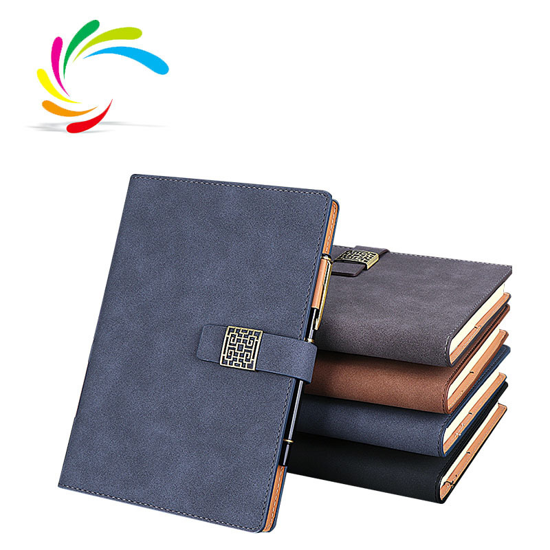 Factory Manufacture logo journal book printing premium PU leather cover journal notebook printing