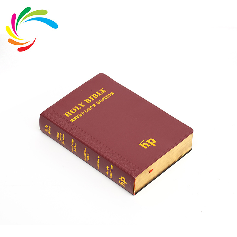 Guangzhou Factory Free Custom Leather Soft Cover Bible Printing Paper Book Printing