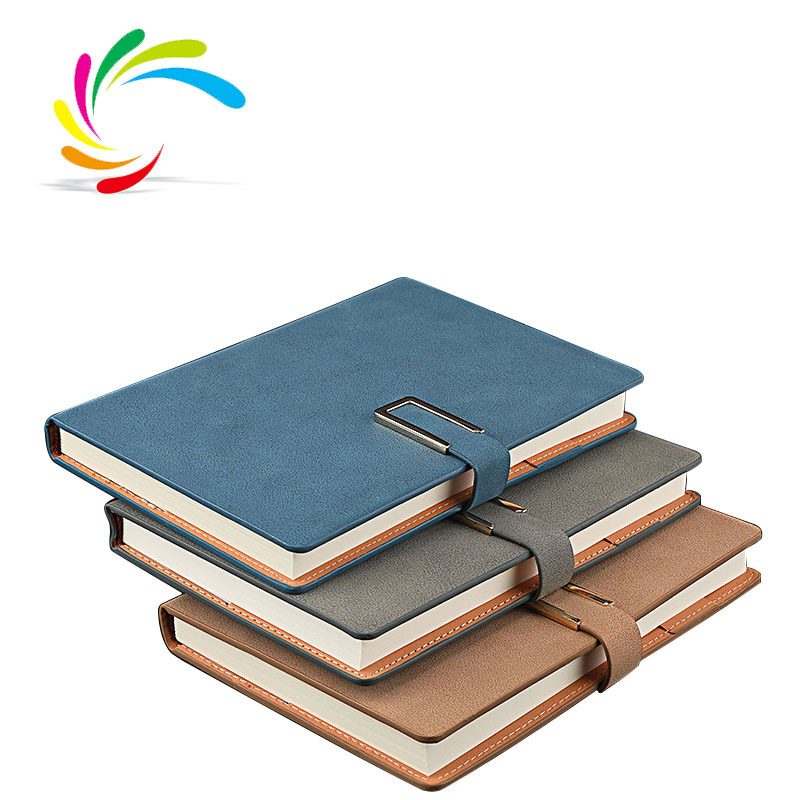 Factory Manufacture logo journal book printing premium PU leather cover journal notebook printing