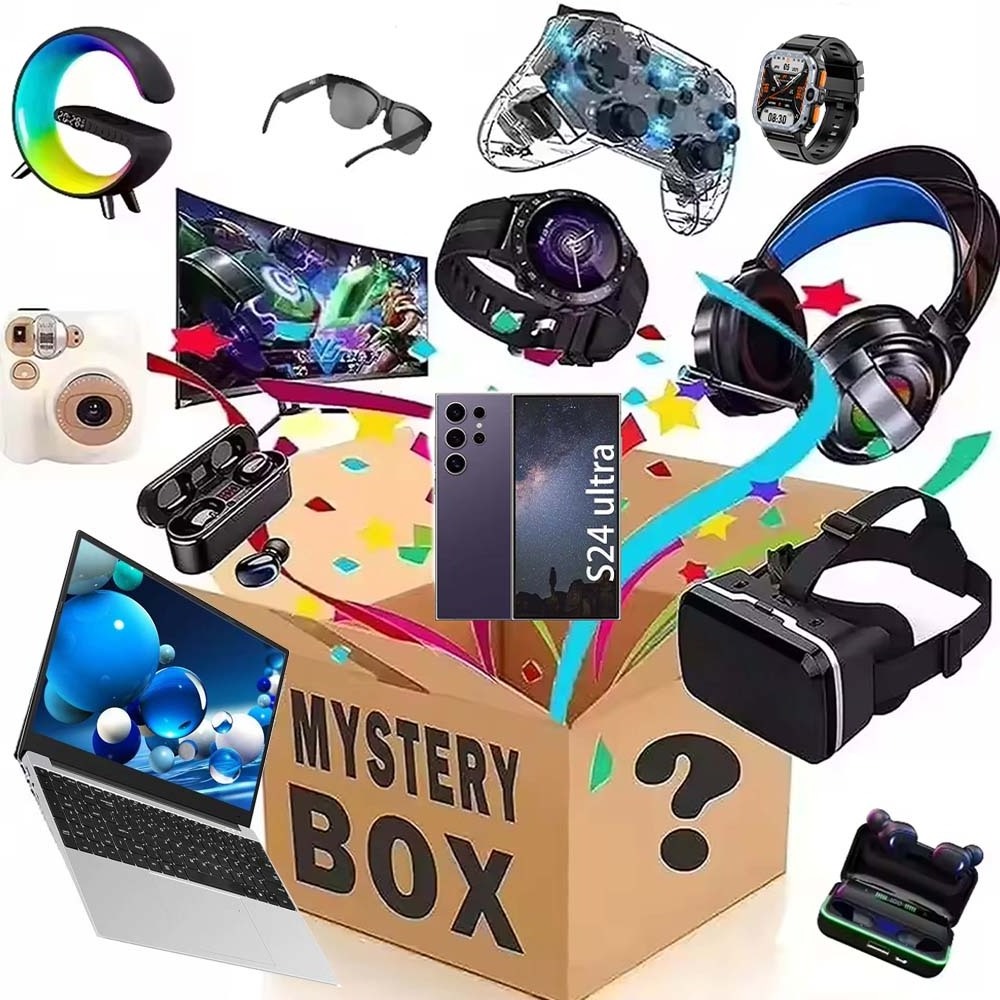 2024 Hot Selling Smartwatch Mystery Box Lucky Box 100% Open Earphone & Earbud Smart Watch Alloy Electronica Electronics Products