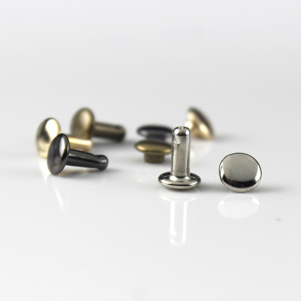 6mm 8mm Metal Double Cap Rivets Studs Round Rivet for Leather Craft Bag Belt Garments Hat Shoes Pet Collar Decor