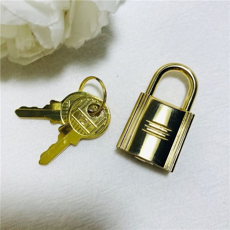 2023 Customizable Lock bag accessories light gold purse push lock metal bag buckle handbag decorative lock