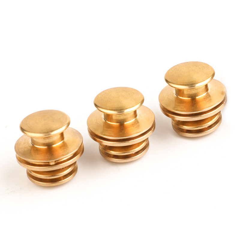 100% Brass Bag Metal Insert Lock Round Head Case Lock Spring Buckle for DIY Leather Craft Hardware