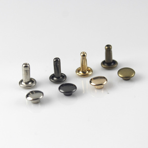 6mm 8mm Metal Double Cap Rivets Studs Round Rivet for Leather Craft Bag Belt Garments Hat Shoes Pet Collar Decor