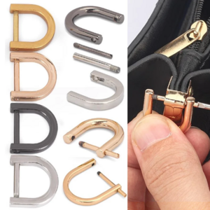 Nickel Plated High Quality Custom Logo Metal Hardware D Ring for Handbag