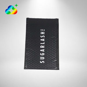 Custom 4x8 Courier Envelopes Packaging Black Biodegradable Compostable Air Bubble Mailers Printed Poly Shipping Bags With Logos