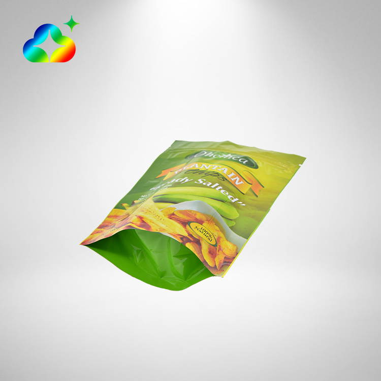 Custom Logo Printed Resealable Zip Lock Aluminum Foil Mylar Stand Up Pouches Bags For Food Snack Packaging