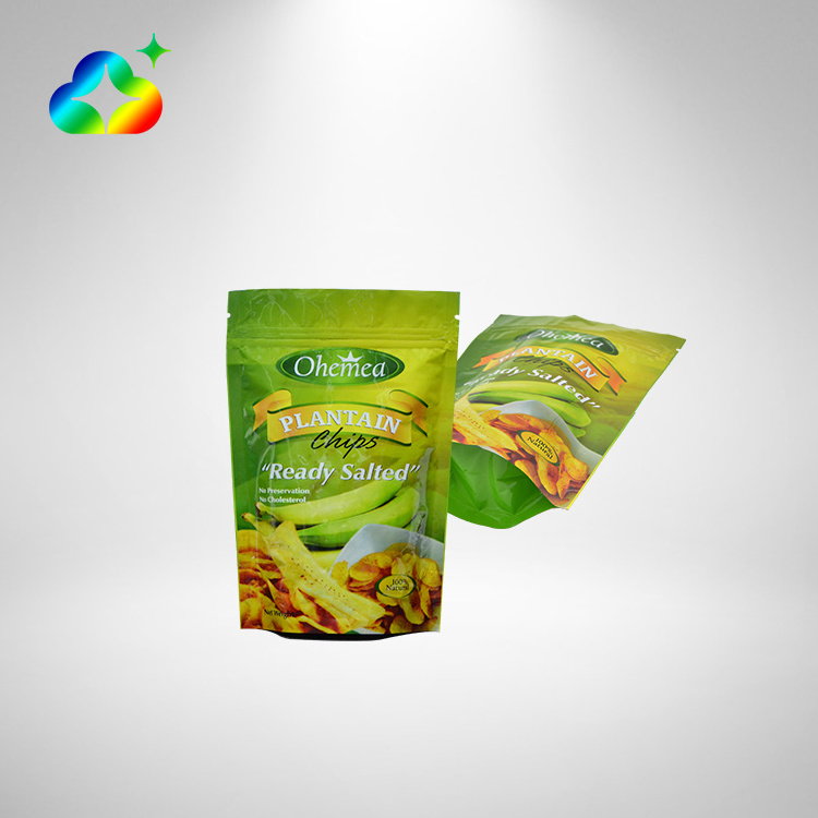 Custom Logo Printed Resealable Zip Lock Aluminum Foil Mylar Stand Up Pouches Bags For Food Snack Packaging