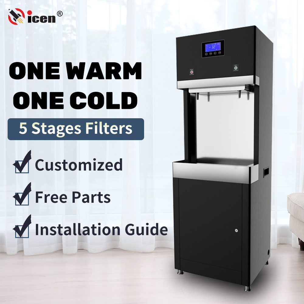 Qicen Customizable Cabinet Touch 30-120L RO Commercial Hot Cold Water Dispenser for School Factory