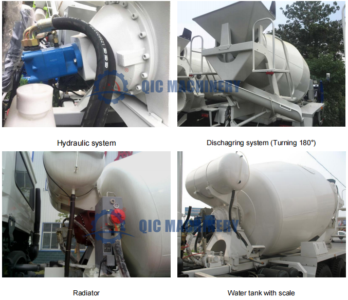 QIC Factory Customization 3 Cubic Yards Concrete Transit Mixers Movable Mini Concrete Mixer Drums