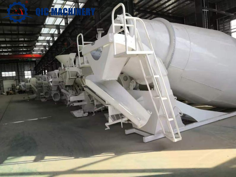 QIC Factory Customization 3 Cubic Yards Concrete Transit Mixers Movable Mini Concrete Mixer Drums