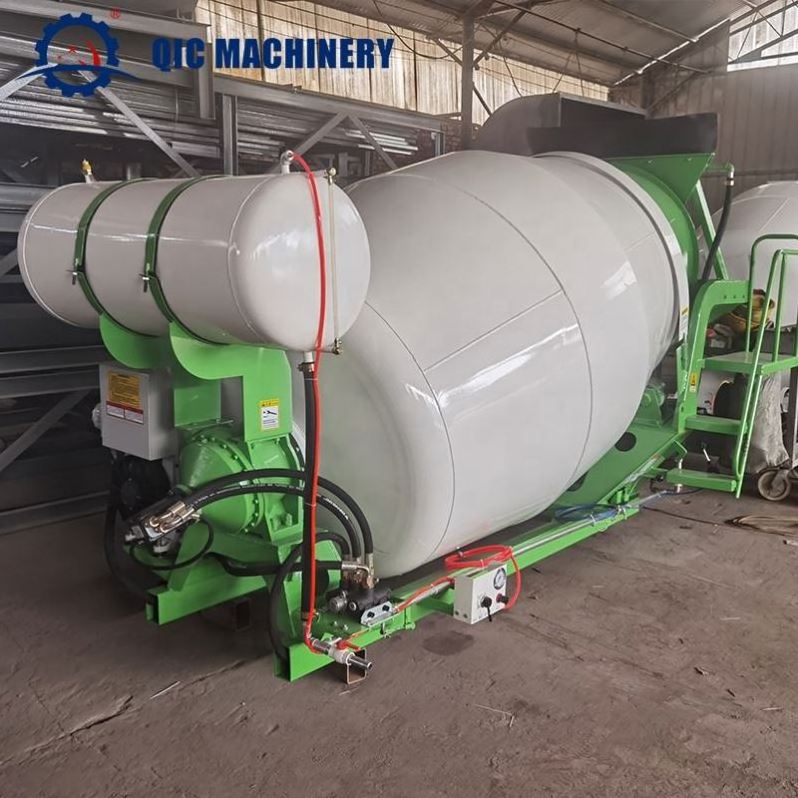 QIC Factory Customization 3 Cubic Yards Concrete Transit Mixers Movable Mini Concrete Mixer Drums