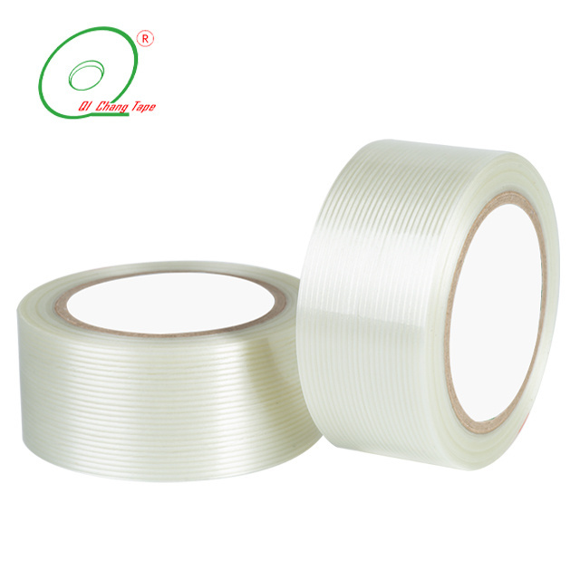 Hot Melt Glue Fiberglass Reinforced Banding Strapping Fiber Adhesive Fiberglass Filament Carton Tape