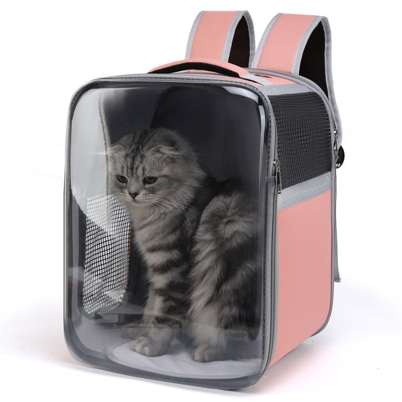 Portable pet travel transparent bag portable breathable foldable outdoor portable space cat bag backpack pet carrier