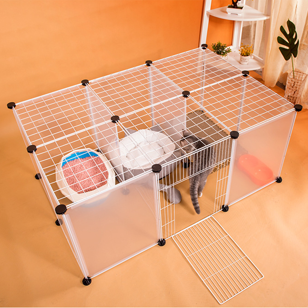 Small Dog Fences Pet Playpen DIY Freely Combined Animal Cat Crate Cave Multi Functional Sleeping Playing Kennel House For Cat