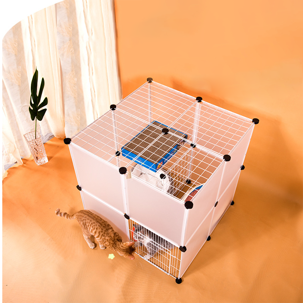 Small Dog Fences Pet Playpen DIY Freely Combined Animal Cat Crate Cave Multi Functional Sleeping Playing Kennel House For Cat