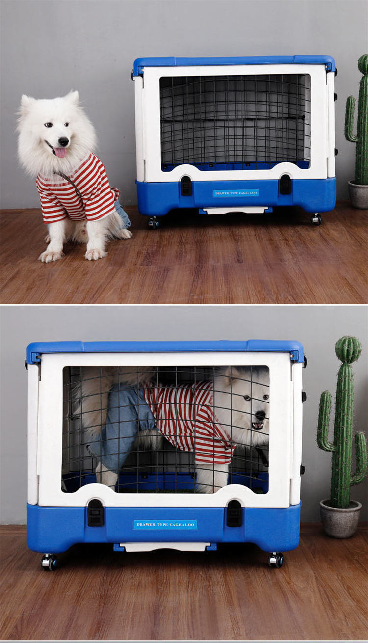 Custom xxl pet transport box collapsible crate heavy duty big metal plastic car outdoor indoor luxury foldable dog cages