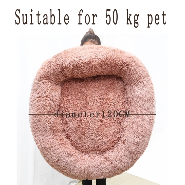 New Dog Pet Bed Kennel Round Cat Winter Warm Dog House Sleeping Bag Long Plush Super Soft Pet Bed Puppy Cushion Mat cat Supplies