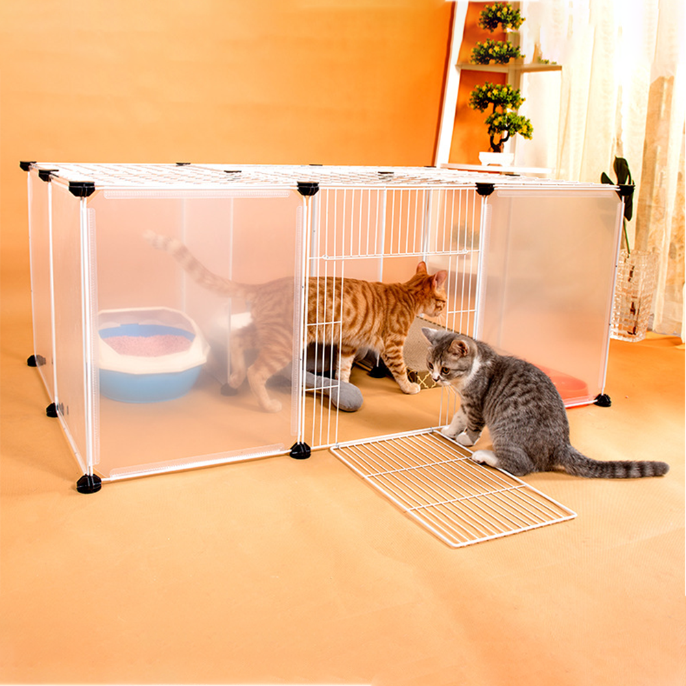 Small Dog Fences Pet Playpen DIY Freely Combined Animal Cat Crate Cave Multi Functional Sleeping Playing Kennel House For Cat