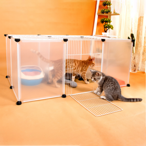 Small Dog Fences Pet Playpen DIY Freely Combined Animal Cat Crate Cave Multi Functional Sleeping Playing Kennel House For Cat