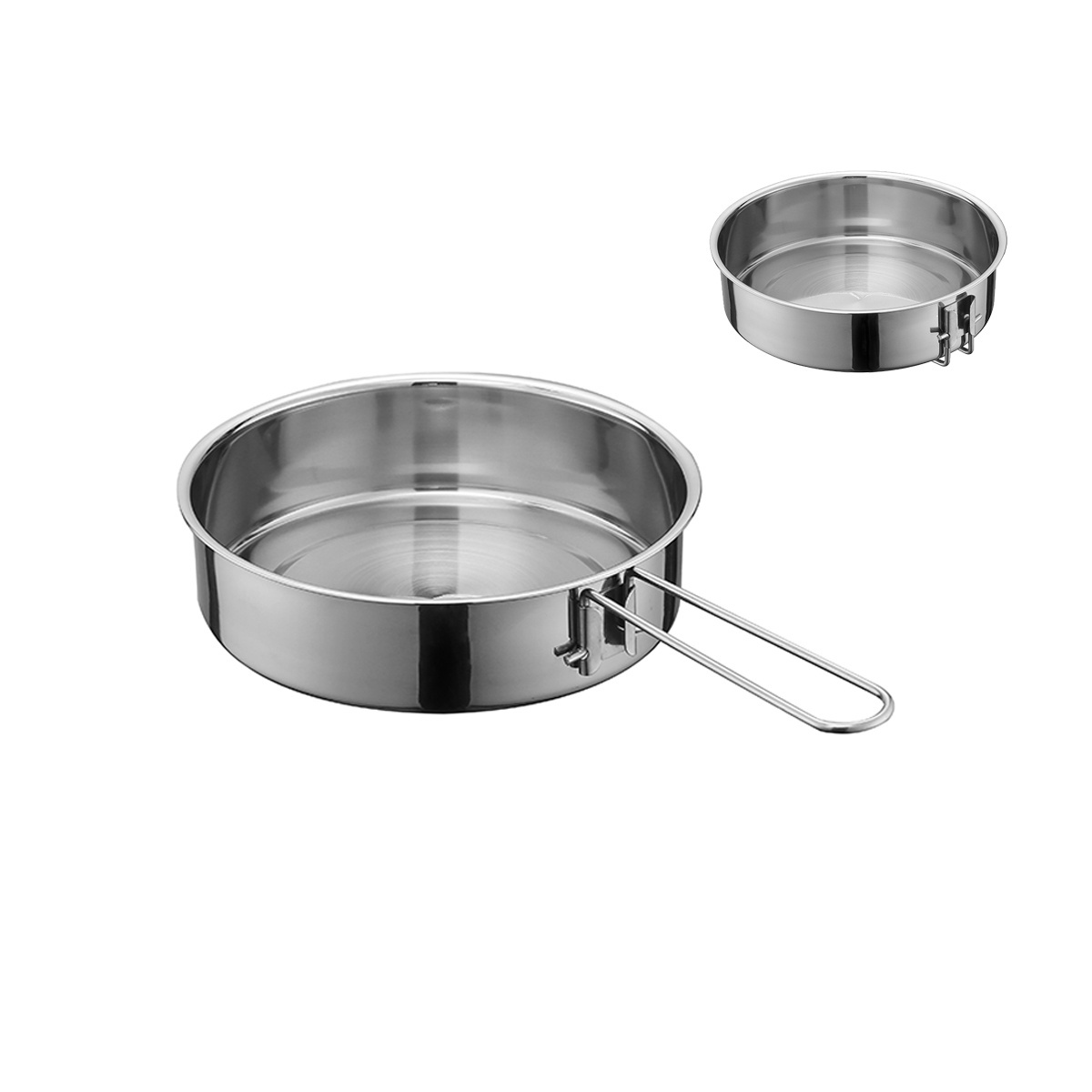 Portable Stainless Steel Outdoor Camping Cookware Mess Kit for Hiking