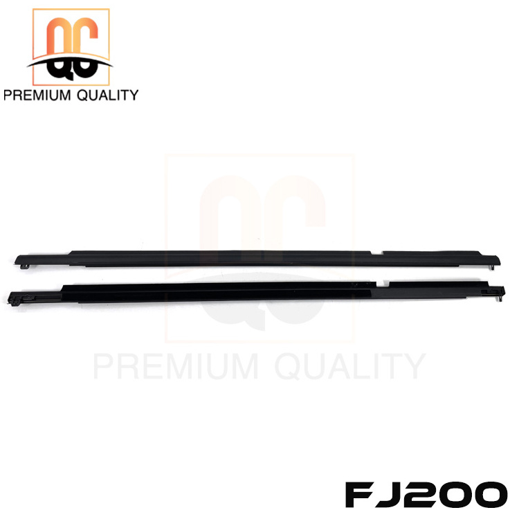 Black and chrome color of car exterior window weatherstrip with flocked for Land Cruiser FJ200 LC200 2007-2015