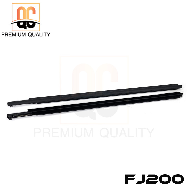 Black and chrome color of car exterior window weatherstrip with flocked for Land Cruiser FJ200 LC200 2007-2015