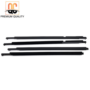 Black and chrome color of car exterior window weatherstrip with flocked for Land Cruiser FJ200 LC200 2007-2015