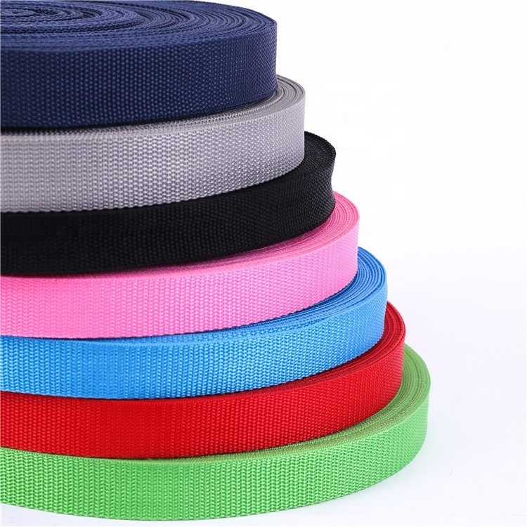 fabric bias tape Wholesale High Quality Cheap Custom Plain Flat Mix Colors Knitting Polypropylene Webbing Strap For Bag  Buckle