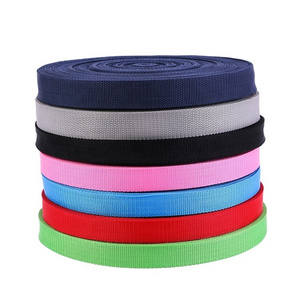 fabric bias tape Wholesale High Quality Cheap Custom Plain Flat Mix Colors Knitting Polypropylene Webbing Strap For Bag  Buckle