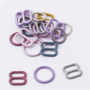 Bra Ring And Slider Iron Hooks Strap Nylon Coated Underwire Plastic Adjustable Shoulder Bra Buckles Underwear Accessories