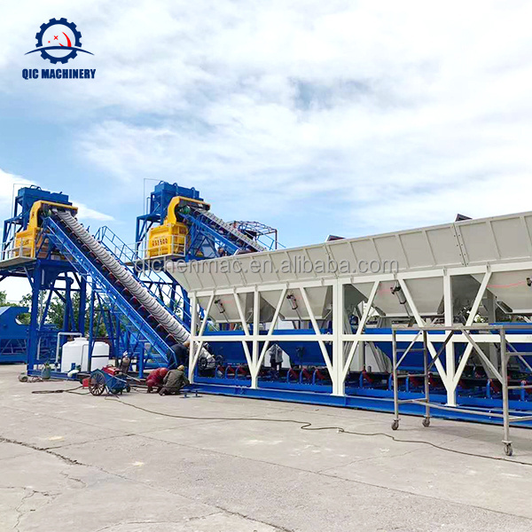 Foundation Free Type 25m3 Concrete Batching Plant HZSM25 Mini Concrete Mixing Plant Cement silo