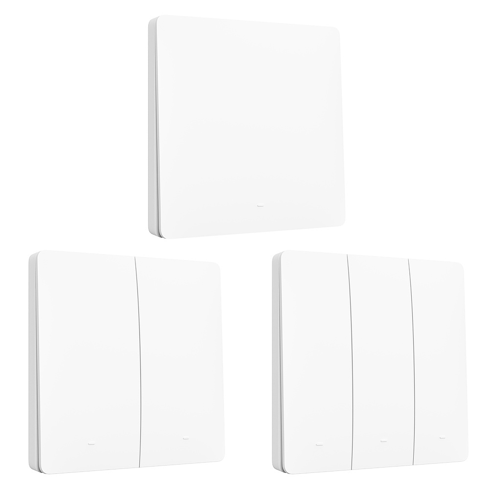 QX-303 No Battery Required Light Switch 10A 85V-240V 1/2/3 Gang 3 Way Kinetic Switch Wireless Remote Control Wall Switches