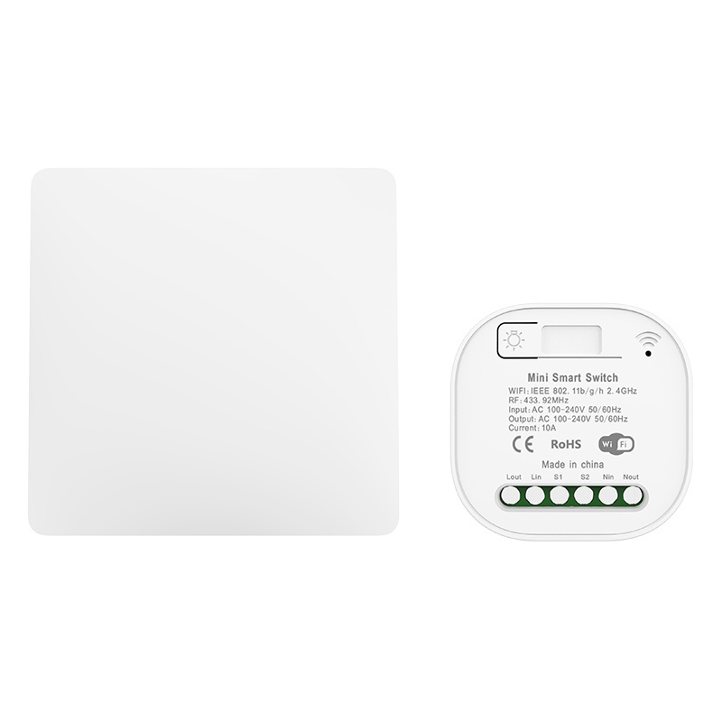 Qichip Tuya Wifi RF433Mhz Smart Home Light Wireless Switch No Battery Waterproof 1 Gang 1 Way Kinetic Wall Switch