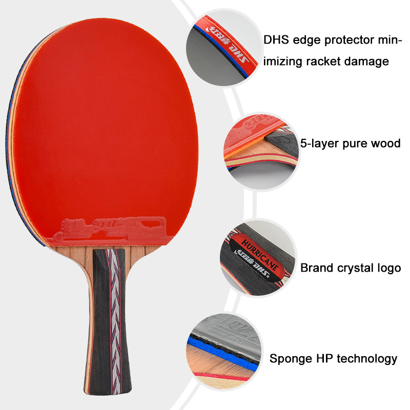 DHS/ Double Happiness NO5-NO6  double-sided reverse rubber table tennis racket