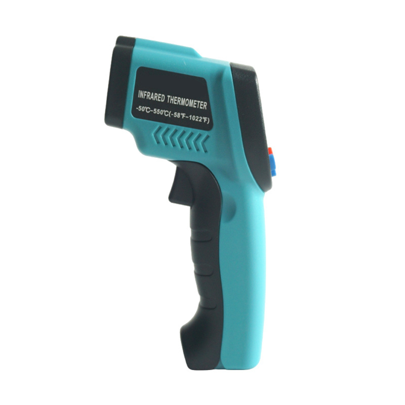 Industrial infrared thermometer with temperature range -58 to 1022 Fahrenheit  to high low temperature measurement alarm