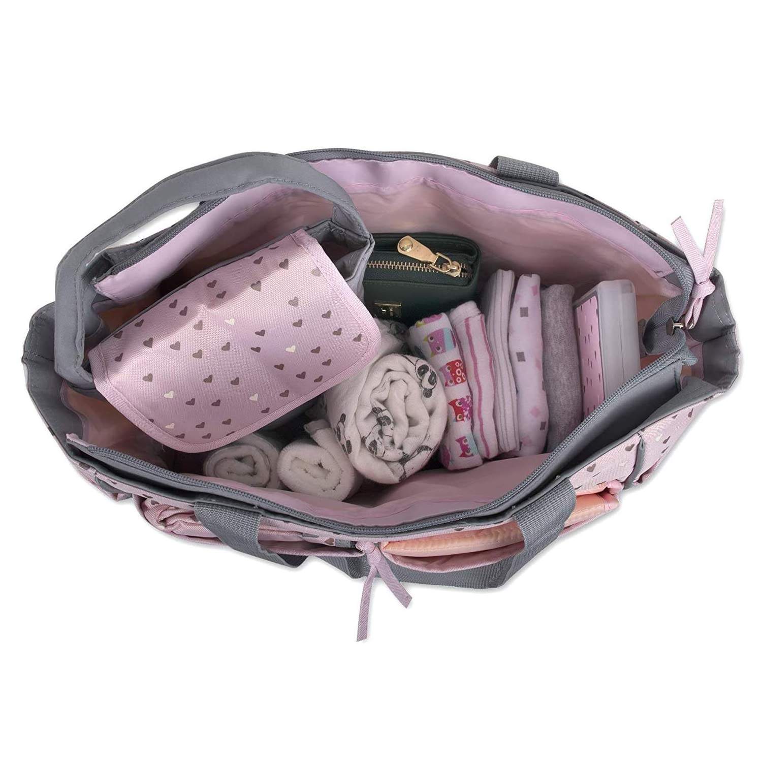 Custom Pink Wet Pocket Nappy Bag Tote Eco-friendly Diaper Pouch Changing Pad Mummy Bag Reborn Baby Love Doll Diaper Caddy Bag