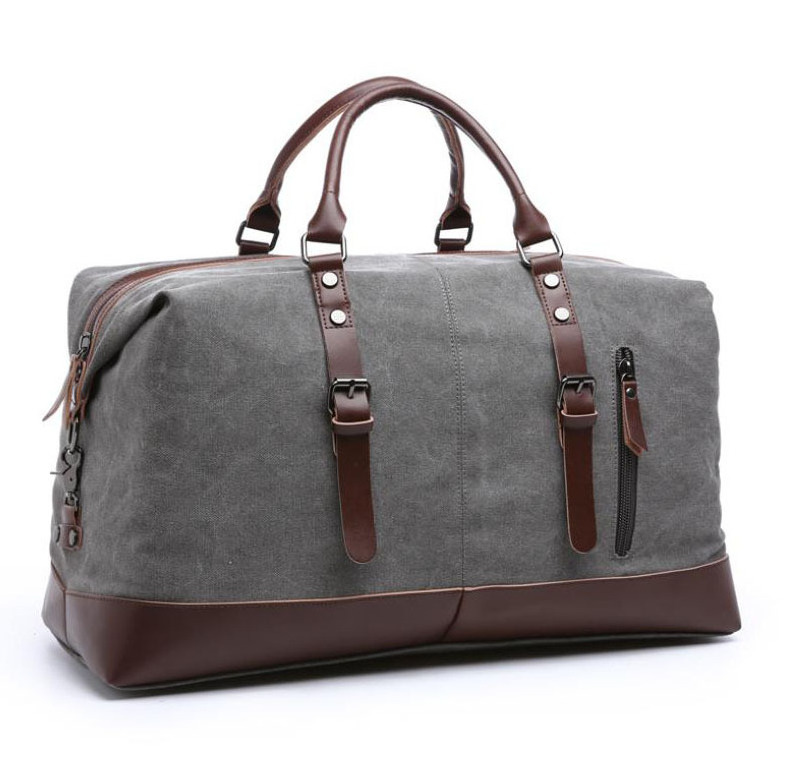 Oversized Canvas Holdall Travel Carry On Duffel Bag Plus Handbag Shoulder Bag Crossbody Overnight Weekend Bag