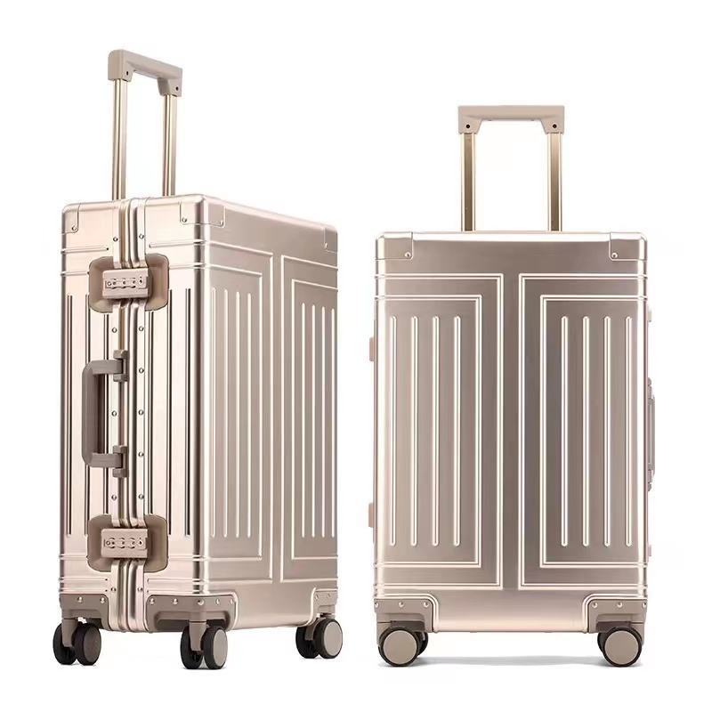 All aluminum 2023 hot selling magnesium alloy luggage large capacity aluminum frame pure metal suitcases