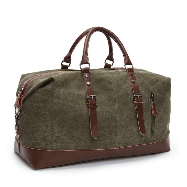 Oversized Canvas Holdall Travel Carry On Duffel Bag Plus Handbag Shoulder Bag Crossbody Overnight Weekend Bag