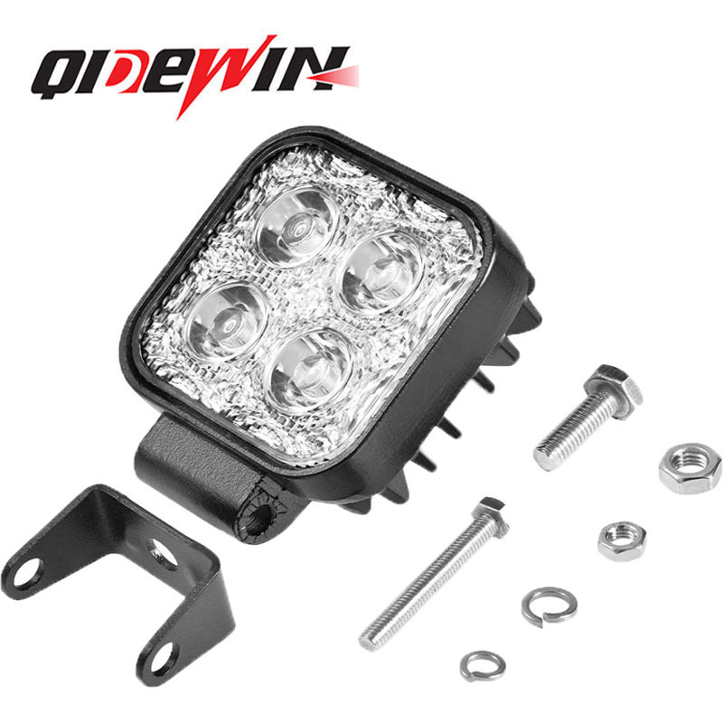 QIDEWIN car 3 inch led work light 12w led offroad truck atv light led car top roof fog driving headlight lamps