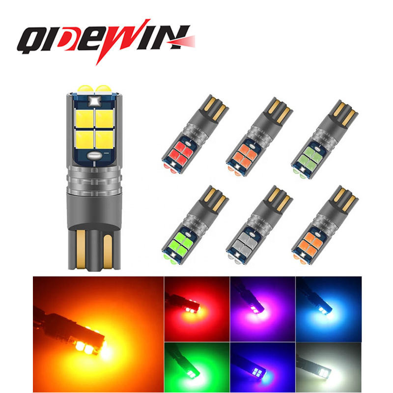 T10 LED Instrument Lights bulb Wedge Plate Dome light Car canbus no error Interior light 3030 10SMD Reading bulb