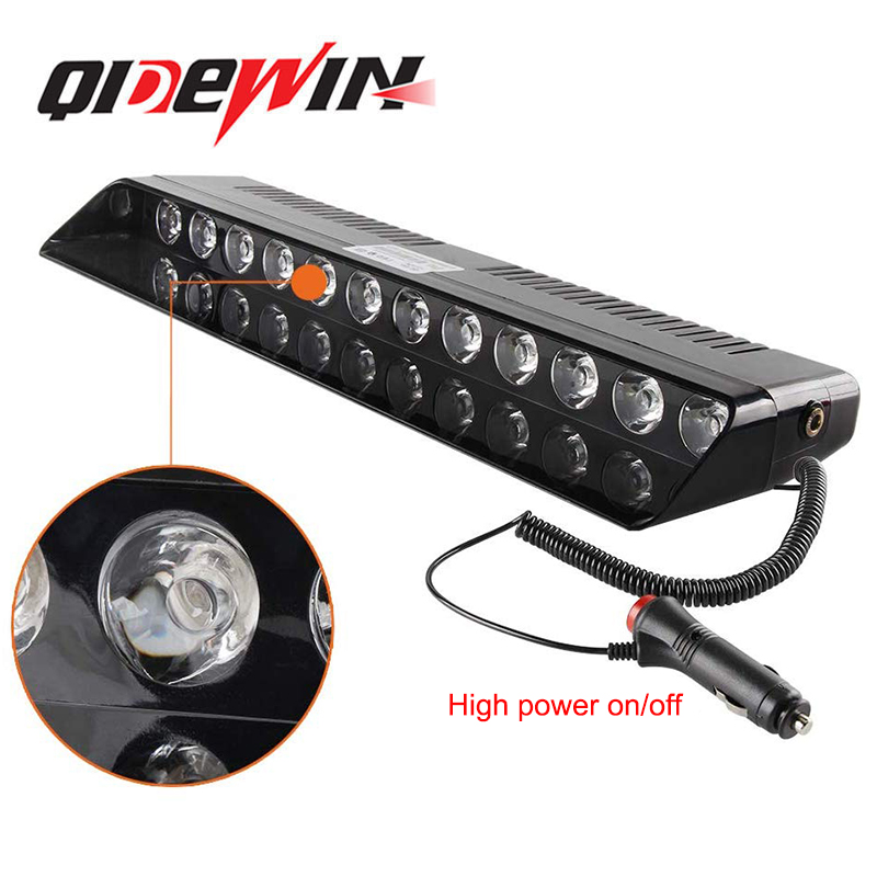 Waterproof Truck Led Warning Emergency Lights White Red Car Strobe Flash Warning Light 12V 12 LED 12W Flashing lamp